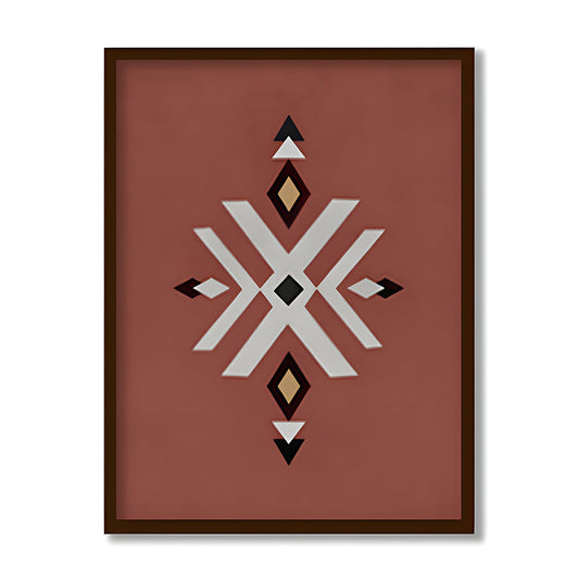 Geometric Rustic Aztec 2 Scandinavian Canvas Wall Art Print