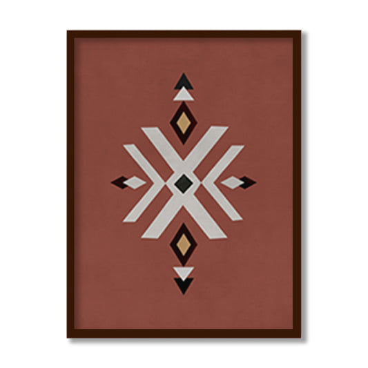 Geometric Rustic Aztec 2 Pop Artwork | Scandinavian Wall Artwork | Abstract Canvas Painting for Wall | Wall Decor | Wall Painting