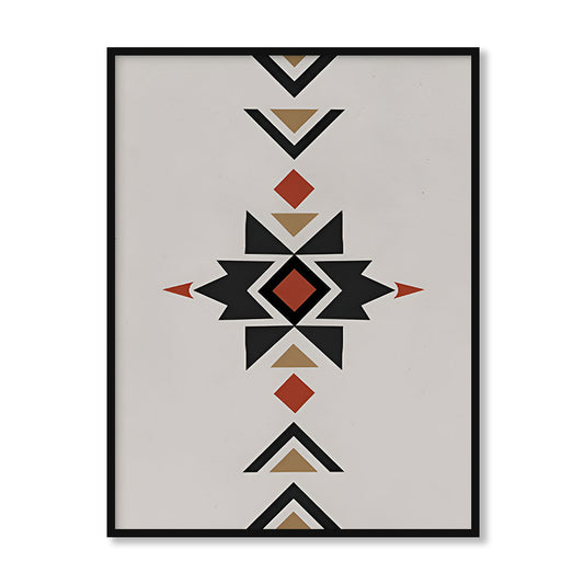 Geometric Rustic Aztec 3  Scandinavian Canvas Wall Art Print