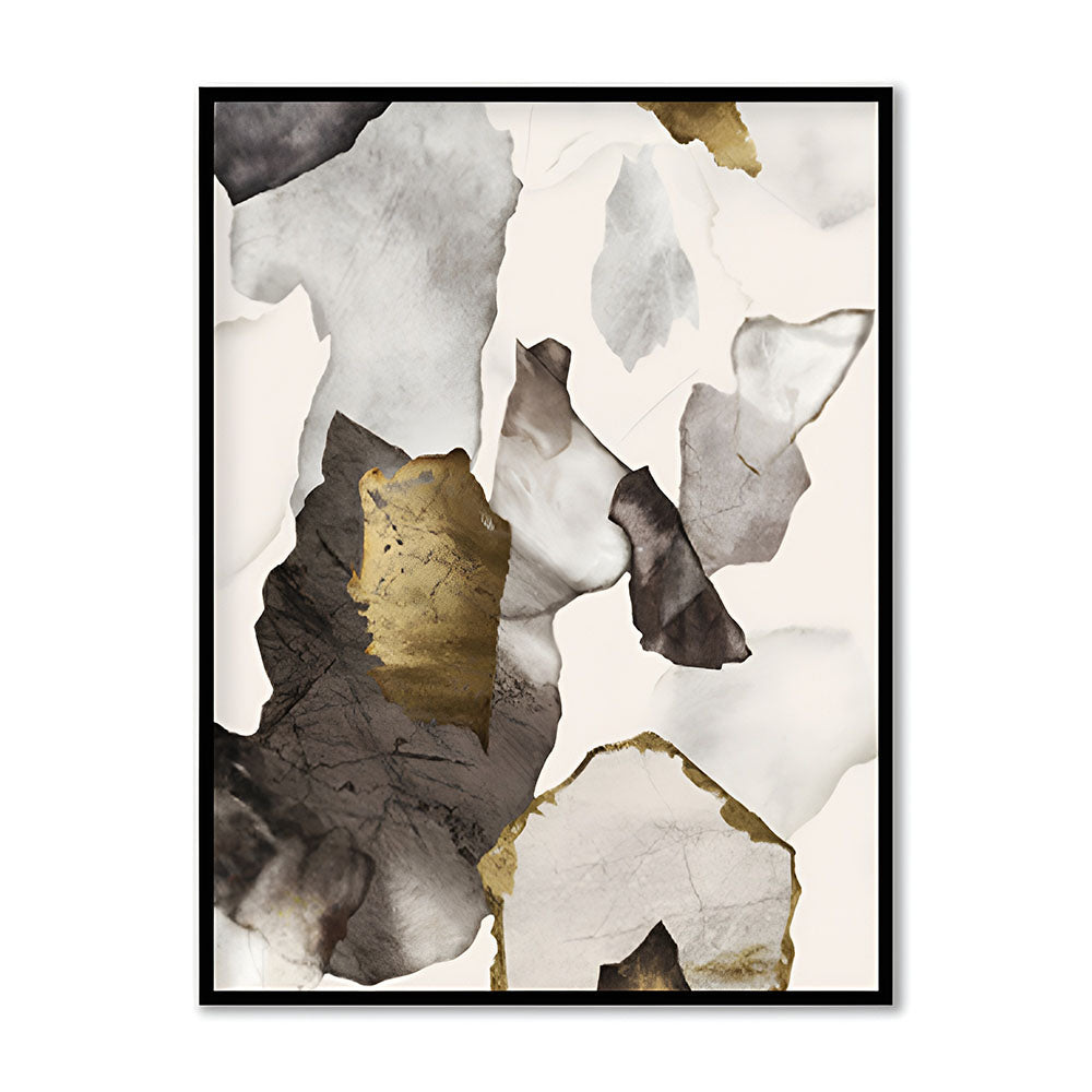 Gilded Marble Abstract Canvas Wall Art Print