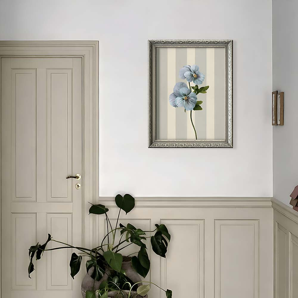 Blue Pansy Bloom – Vintage Botanical Wall Art