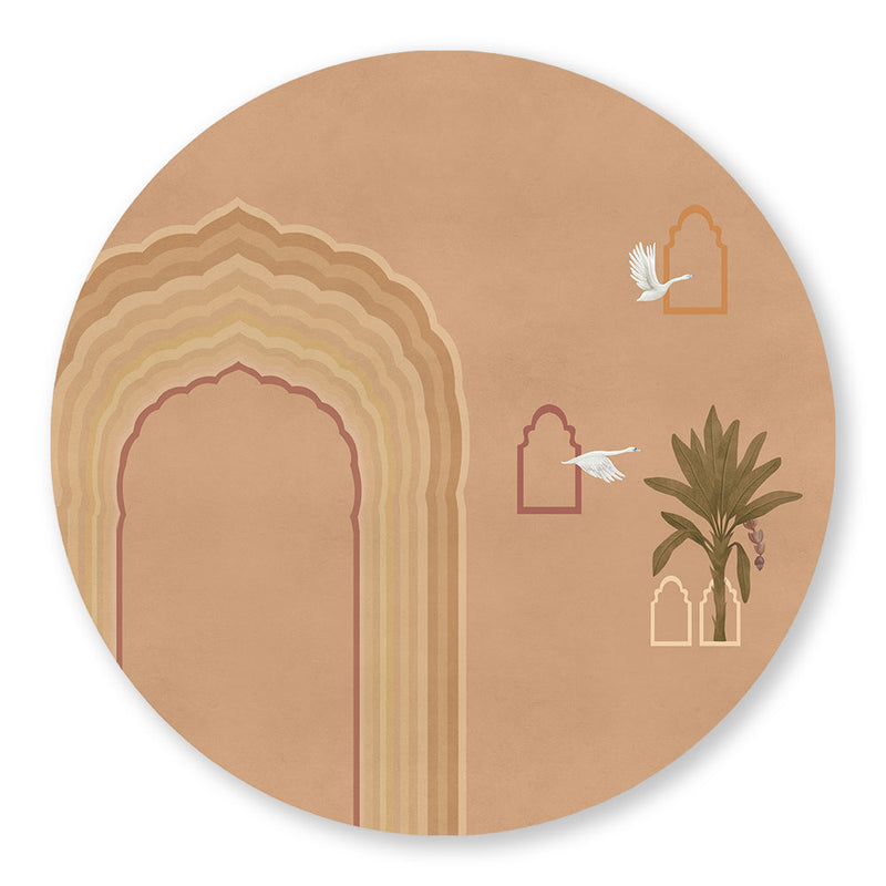 Grove 1 (Round) Canvas Nature Art Print for Wall