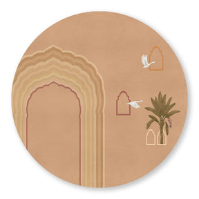 Grove 1 (Round) Canvas Nature Art Print for Wall