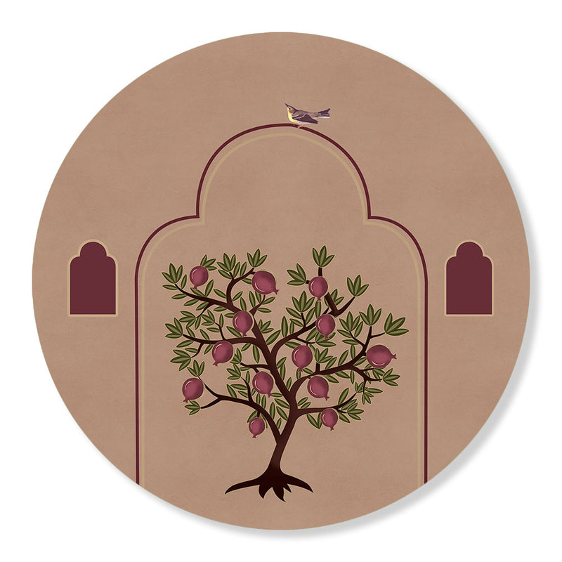 Grove 4 (Round) Nature Art Canvas Print for Wall