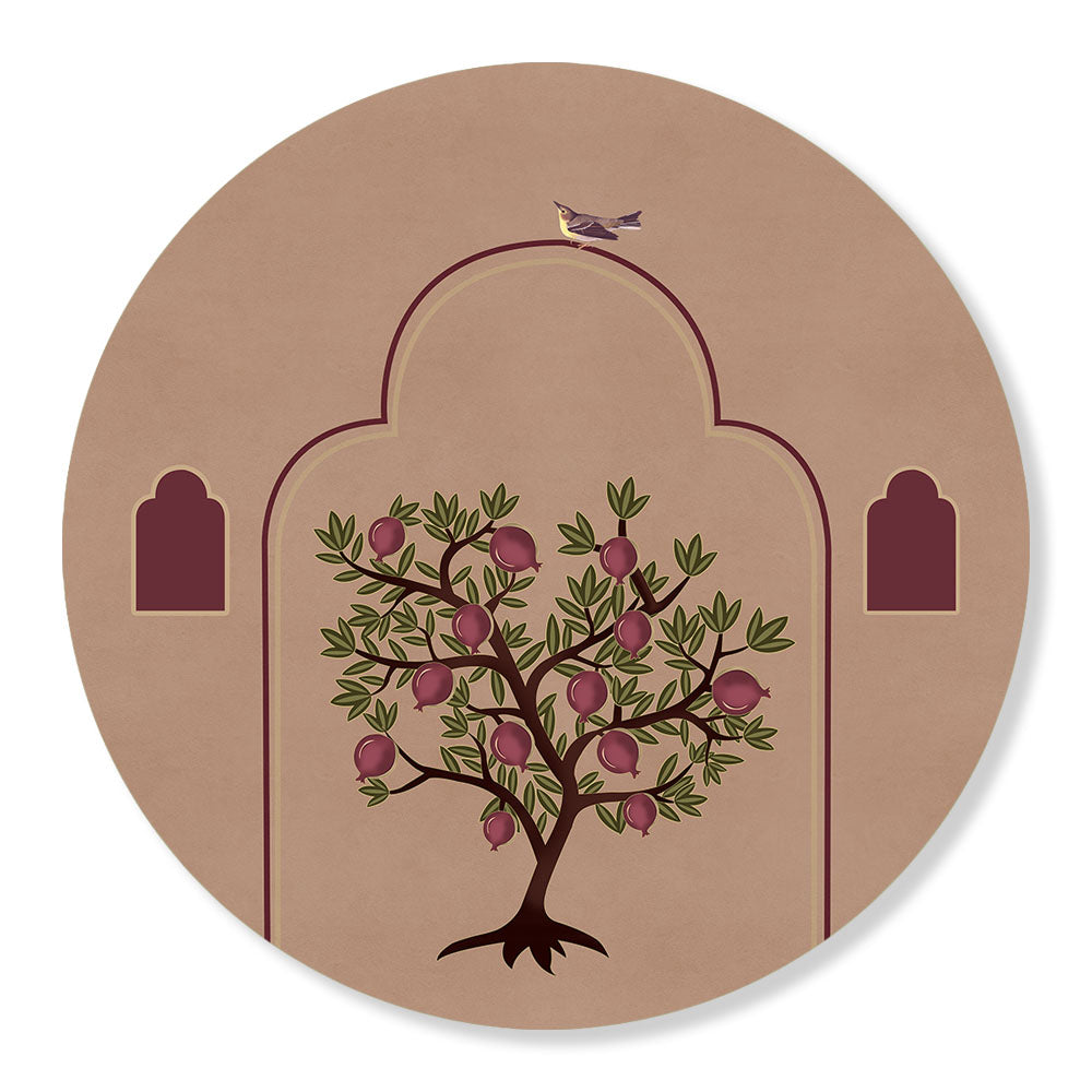 Grove 4 (Round) Nature Art Canvas Print for Wall