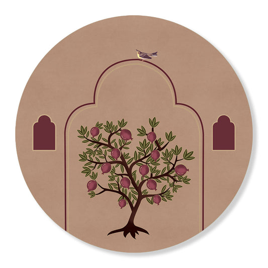 Grove 4 (Round) Nature Art Canvas Print for Wall