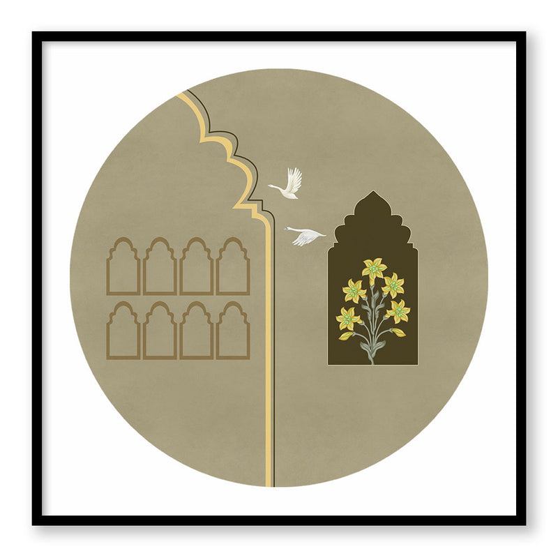Grove 6 (Square) Nature Art Canvas Print for Wall