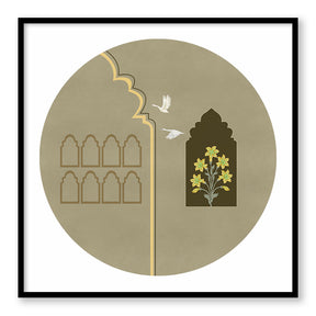 Grove 6 (Square) Nature Art Canvas Print for Wall