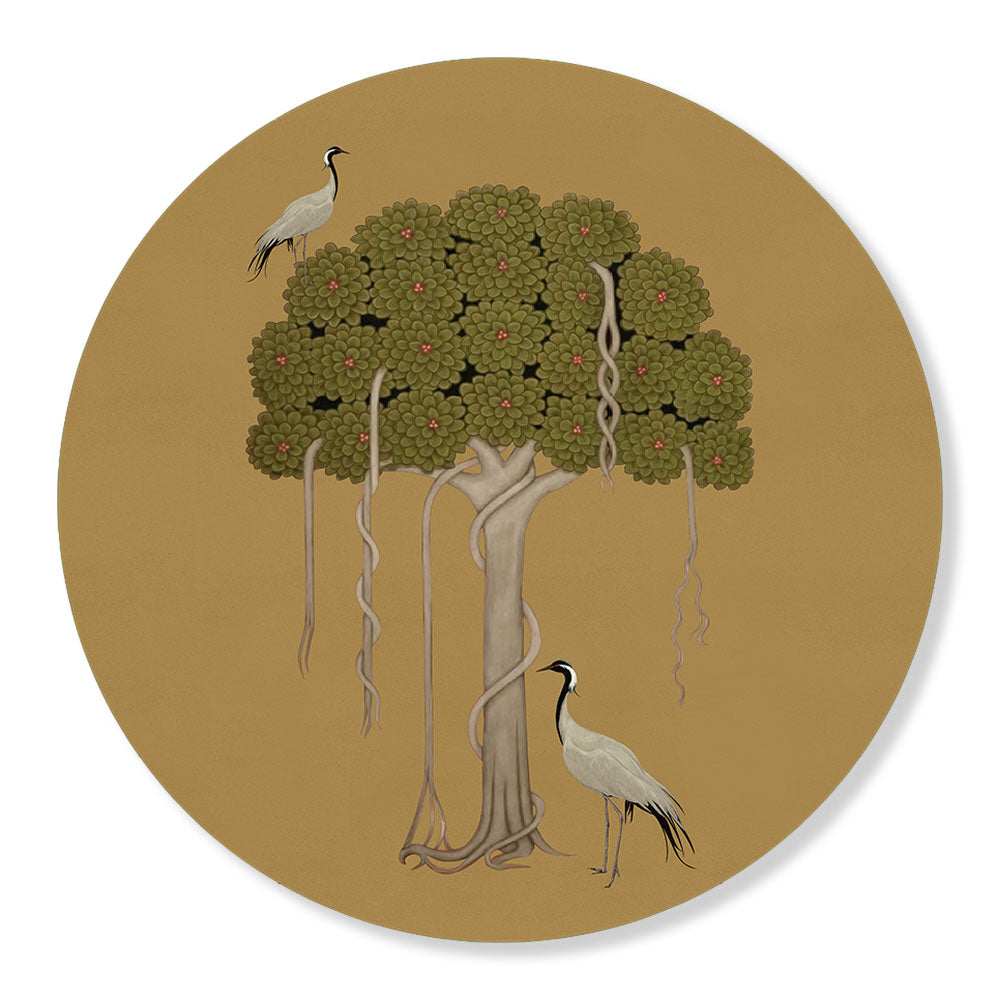 Grove 9 (Round) Nature Artwork Canvas Print for Wall