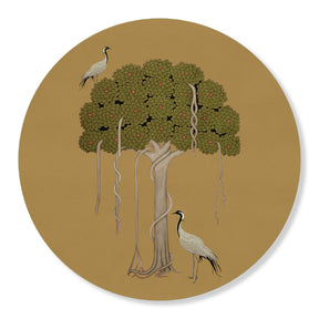 Grove 9 (Round) Nature Artwork Canvas Print for Wall