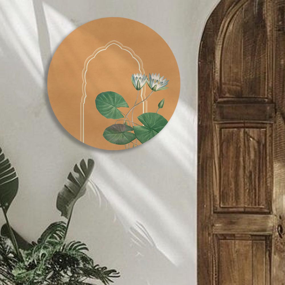 Grove No. 10 (Round) – Canvas Nature Art Print for Wall shown in a room