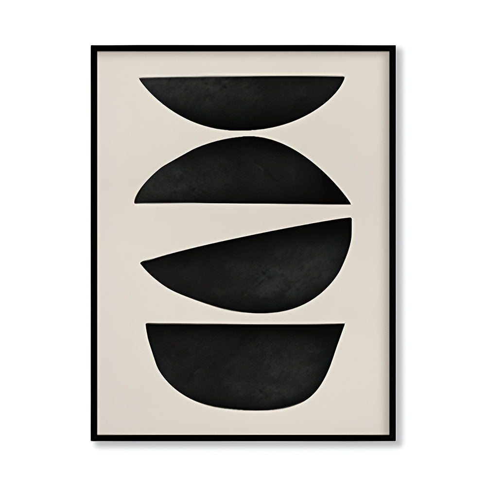 Harmony 12 Black and White Artwork Canvas Print