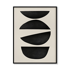 Harmony 12 Black and White Artwork Canvas Print