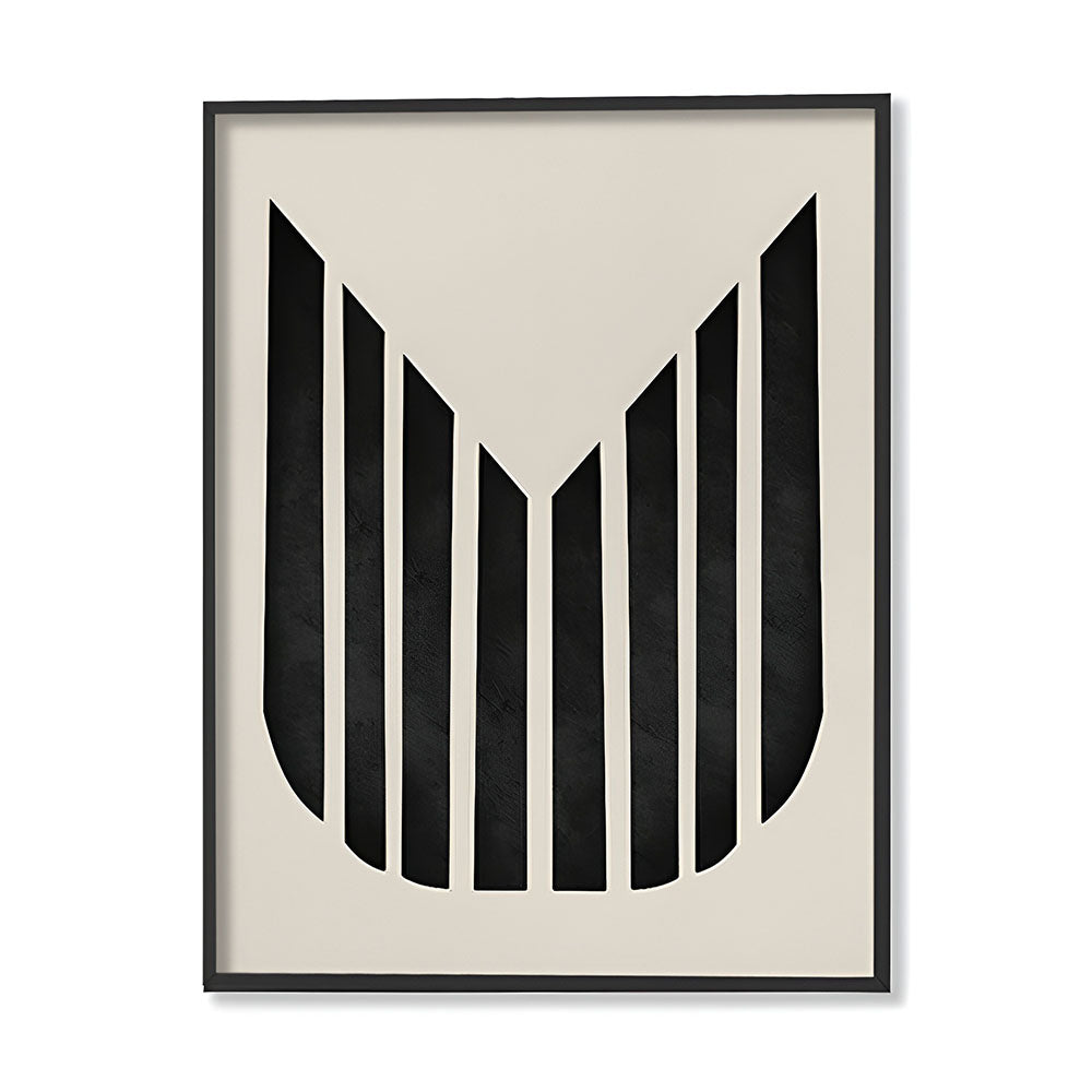 Harmony 10 Black and White Artwork Canvas Print