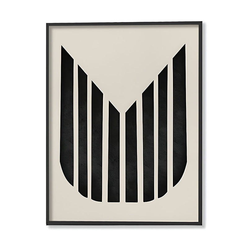 Harmony 10 Black and White Artwork Canvas Print