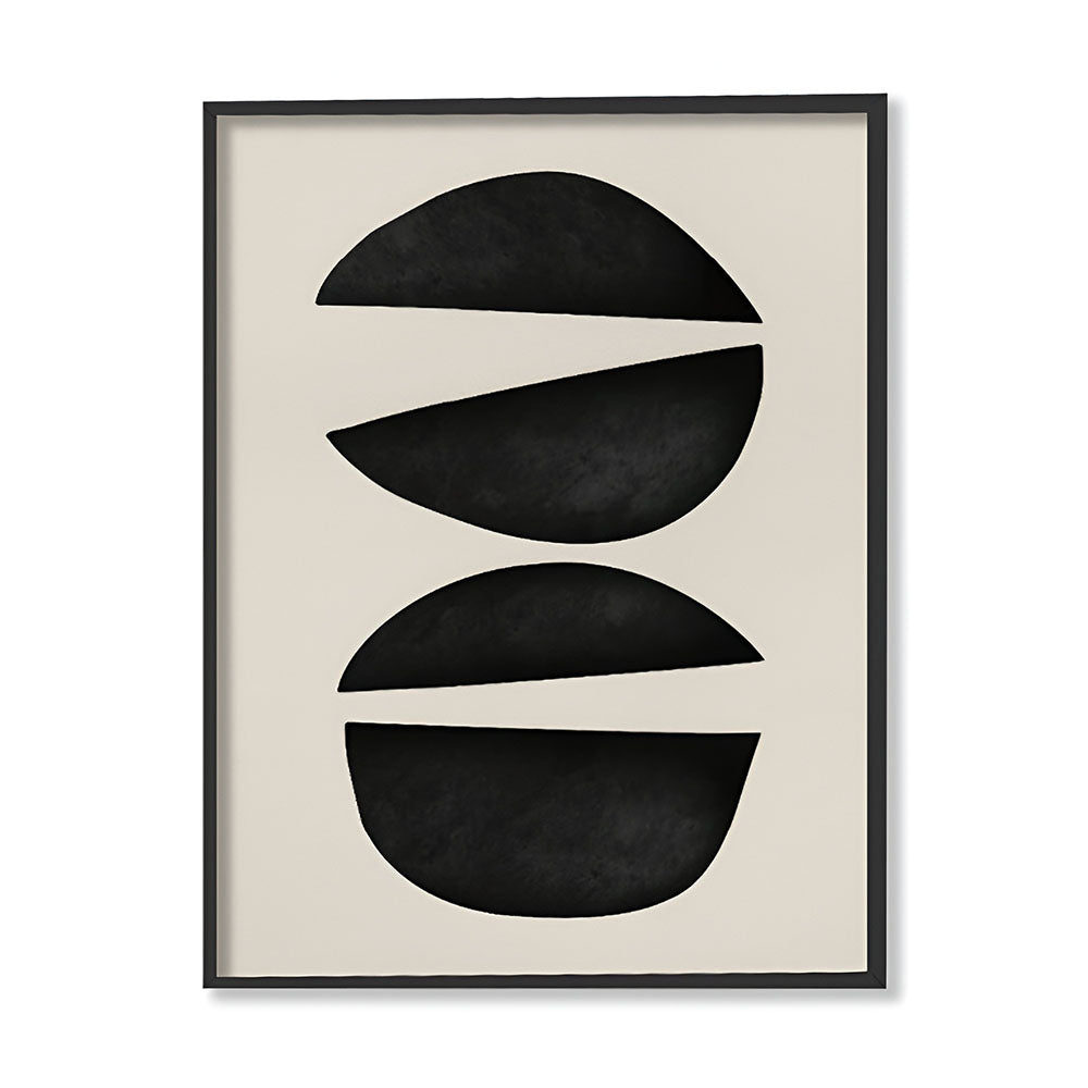 Harmony 11 Black and White Artwork Canvas Print