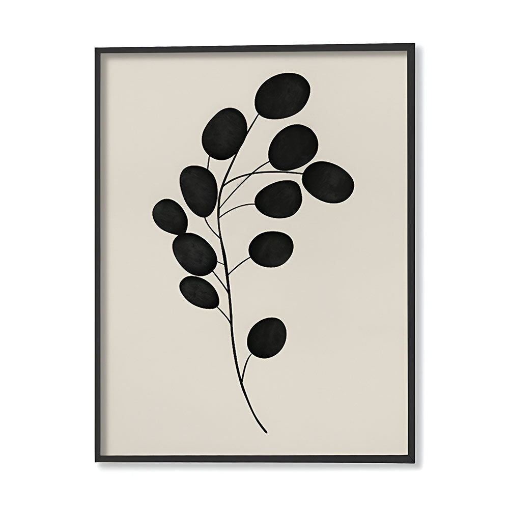 Harmony 3 Black and White Artwork Canvas Print