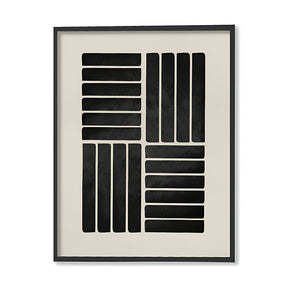 Harmony 4 Black and White Artwork Canvas Print