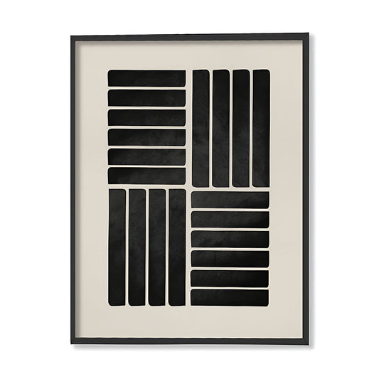 Harmony 4 Black and White Artwork Canvas Print