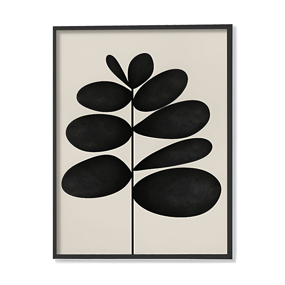 Harmony 7 Black and White Artwork Canvas Print