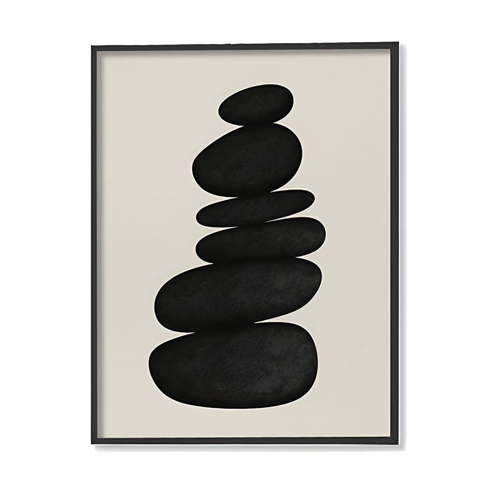 Harmony 8 Black and White Artwork Canvas Print