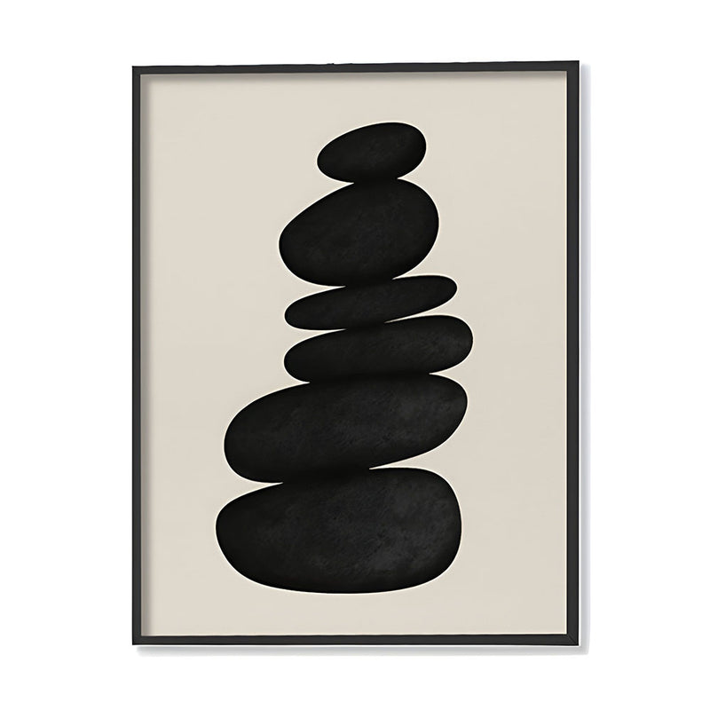 Harmony 8 Black and White Artwork Canvas Print