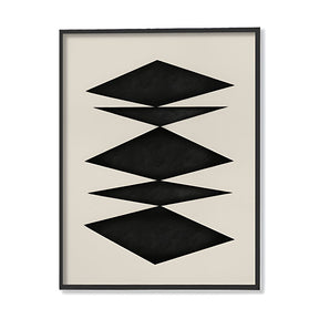Harmony 9 Black and White Artwork Canvas Print