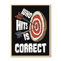 Hit the Target — Game Room Motivation Pop Artwork Canvas Print for Wall