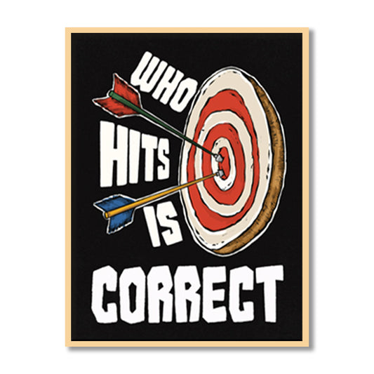 Hit the Target — Game Room Motivation Art Print | Pop Canvas Painting for Wall