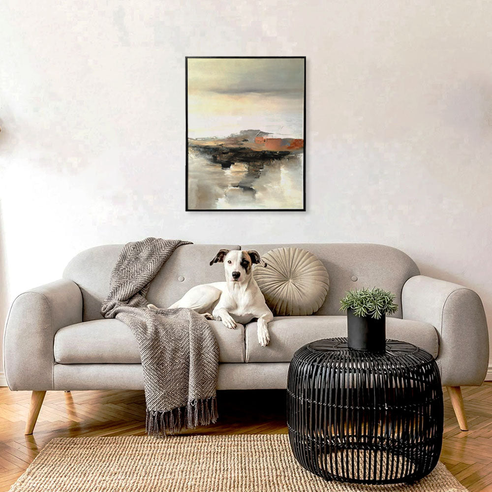 Horizon Texture 1 - Textured Acrylic Painting