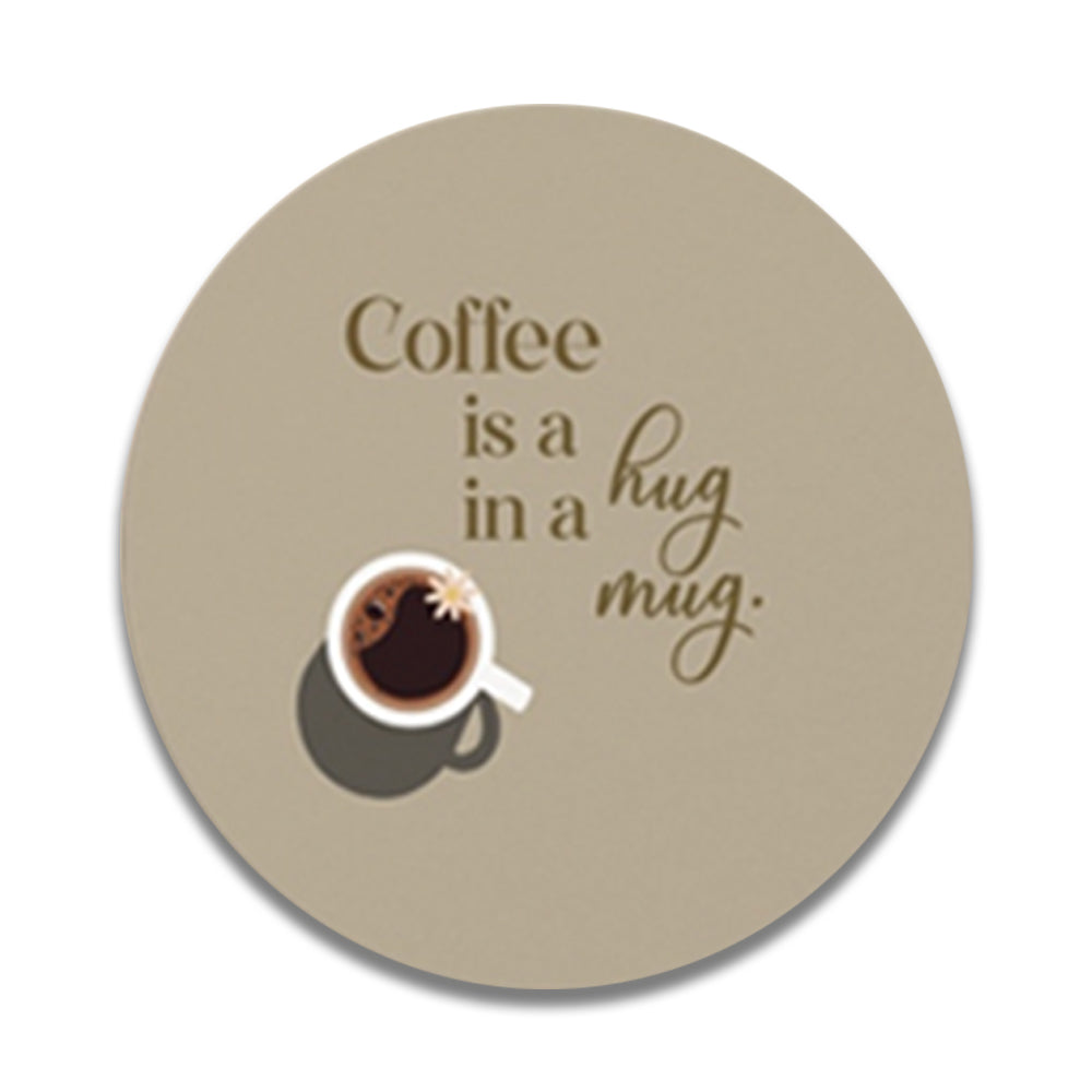 Hug in a Mug (Round) Pop Artwork Canvas Print for Wall