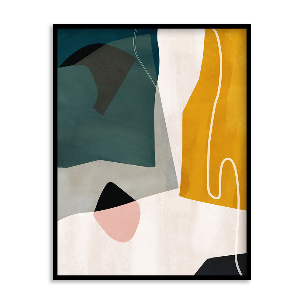 In The Shadow Abstract Canvas Wall Art Print