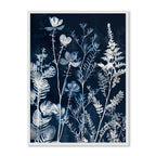 Indigo Blooms No. 1 – Scandinavian Artwork Canvas Print for Wall