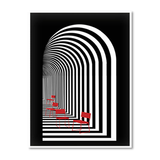 Infinite Arches — Op Art Illusion Abstract Art Print | Canvas Painting for Wall | Wall Decor | Wall Painting