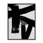 Jagged Edges No. 1 – Black and White Canvas Wall Art Print