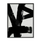 Jagged Edges No. 2 – Black and White Canvas Wall Art Print
