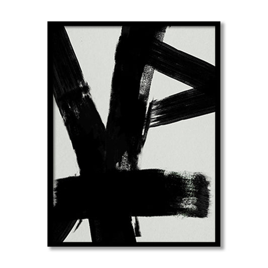 Jagged Edges 2  Wall Art  | Black and White Wall Artwork | Abstract Canvas Painting for Wall | Wall Decor | Wall Painting