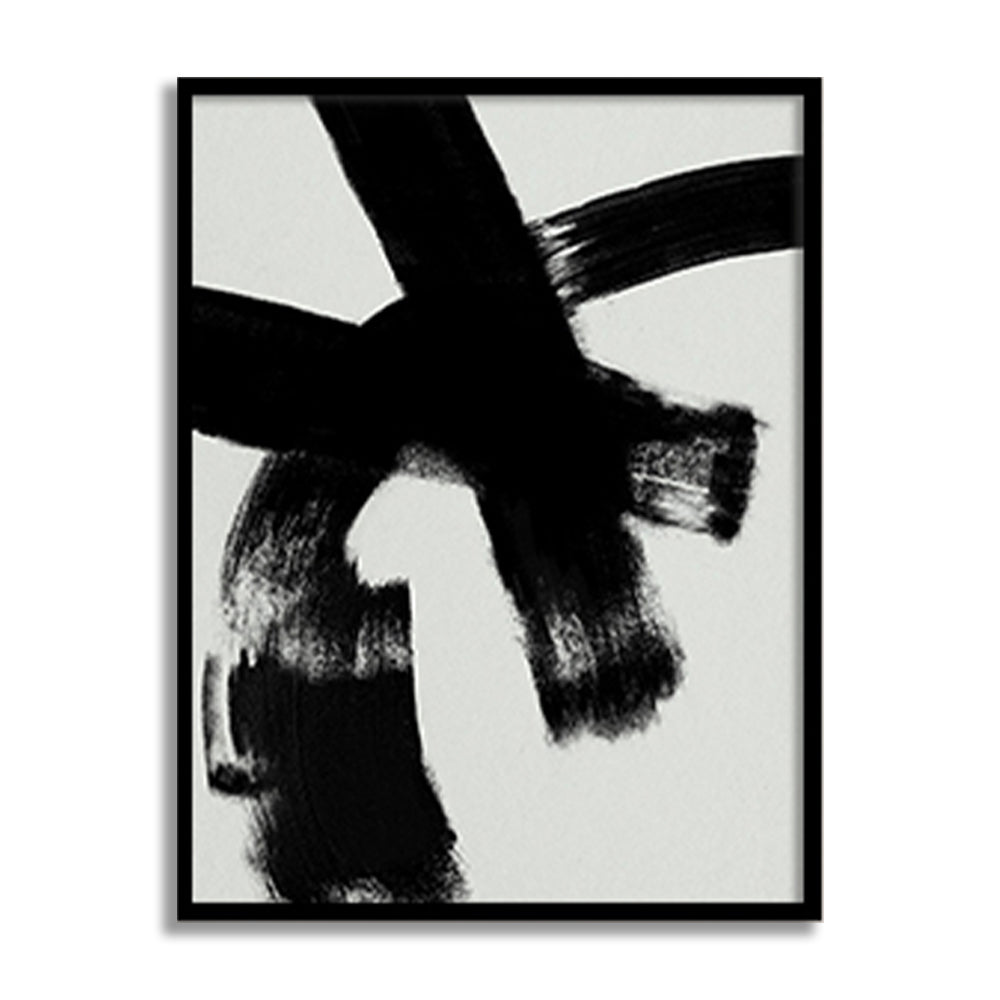 Jagged Edges 4  Wall Art  | Black and White Wall Artwork | Abstract Canvas Painting for Wall | Wall Decor | Wall Painting