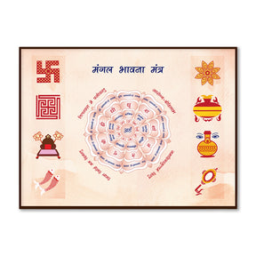 Jain Symbols Traditional Artwork Canvas Print for Wall