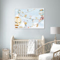 Circus In The Sky Wall Art Canvas Print for Kids Room