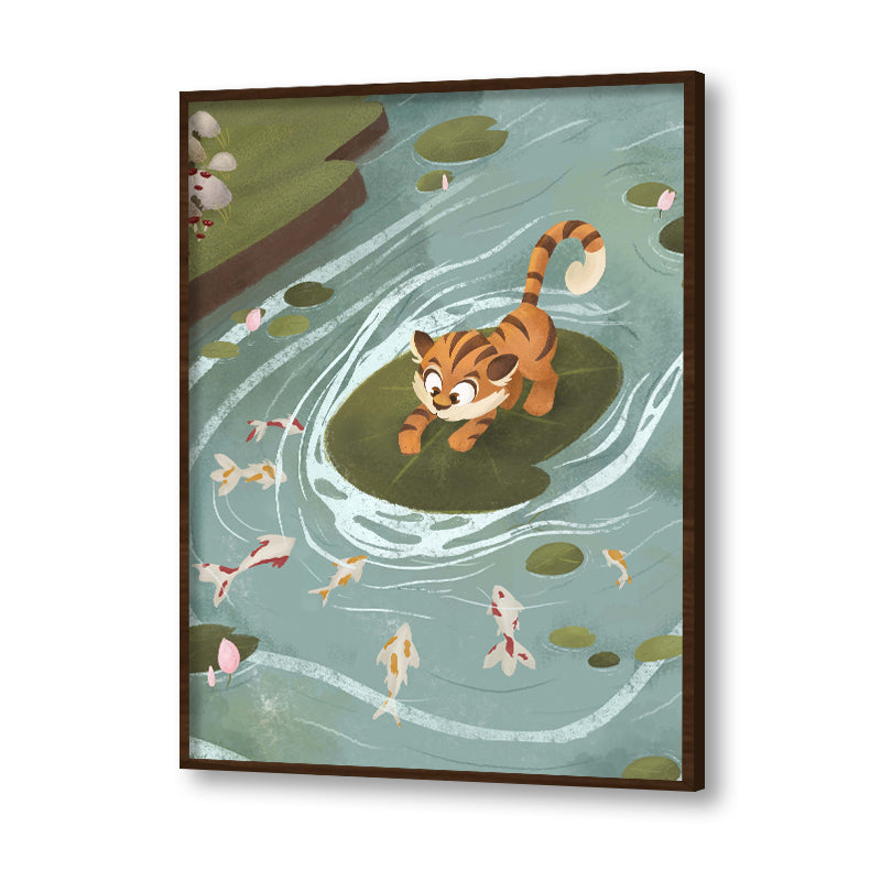 Curious Cub Wall Art Canvas Print for Kids Room