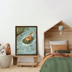 Curious Cub Wall Art Canvas Print for Kids Room