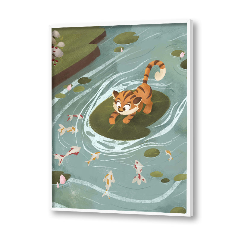 Curious Cub Wall Art Canvas Print for Kids Room