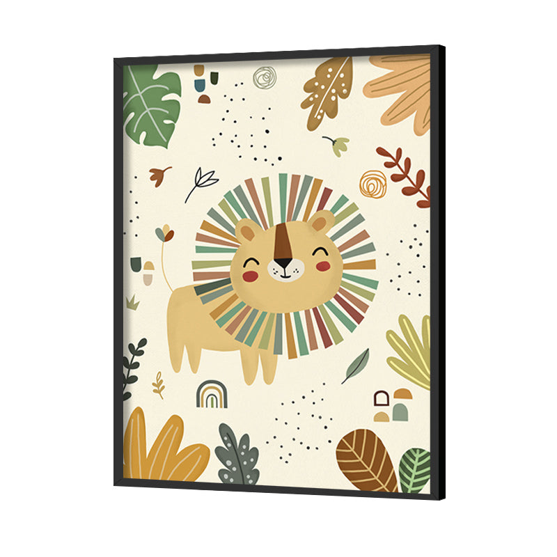 Joyful Jungle 1 Wall Art Canvas Print for Kids Room