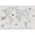 Little Globe Trotter Artwork Canvas Print for Kids Room