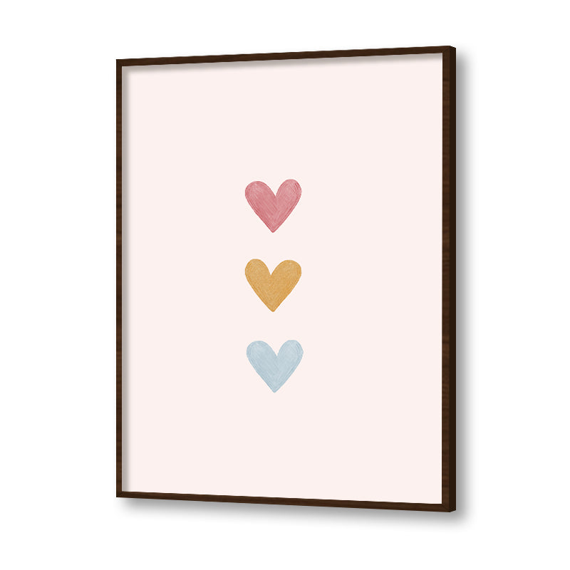 Little Hearts Wall Art Canvas Print for Kids Room