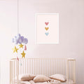 Little Hearts Wall Art Canvas Print for Kids Room