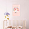 Rainbows in Spring Wall Art Canvas Print for Kids Room