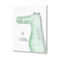 Watercolour Crocodile Wall Art Canvas Print for Kids Room