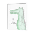 Watercolour Crocodile Wall Art Canvas Print for Kids Room